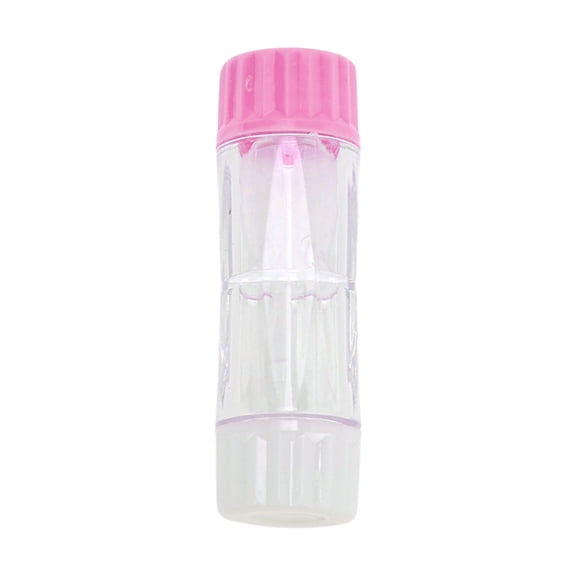 Unique Bargains 1 Set Contact Lens Case Cylindrical Lens Storage Case Pink