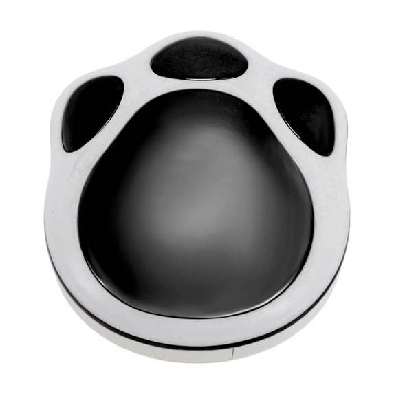 Unique Bargains 1 Set Contact Lens Case Electroplated Cat's Paw Lens Storage Case Black