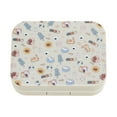 thumbnail image 1 of Unique Bargains 1 Set Contact Lens Case Flower Rectangular Lens Storage Case Beige, 1 of 5