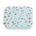 thumbnail image 1 of Unique Bargains 1 Set Contact Lens Case Flower Rectangular Lens Storage Case Blue, 1 of 5