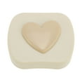 thumbnail image 1 of Unique Bargains 1 Set Contact Lens Case Heart Rectangular Lens Storage Case Beige, 1 of 5