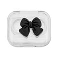 thumbnail image 1 of Unique Bargains 1 Set Contact Lens Case Integrated Bow Lens Storage Case Black, 1 of 5