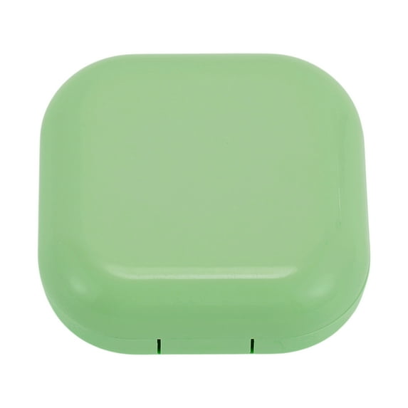 Unique Bargains 1 Set Contact Lens Case Portable Square Lens Storage Case Green