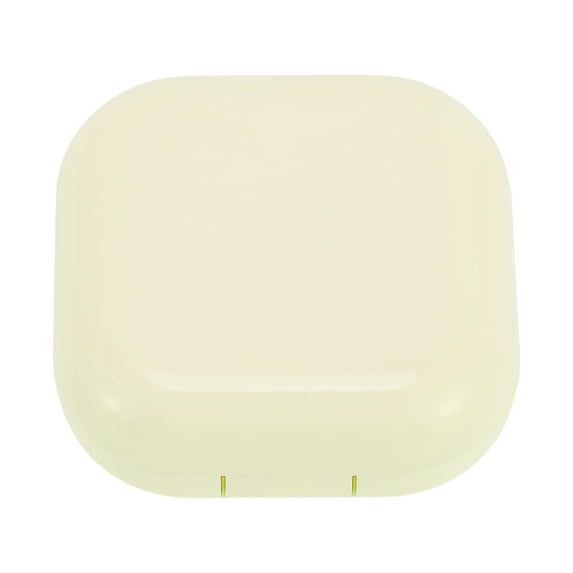 Unique Bargains 1 Set Contact Lens Case Portable Square Lens Storage Case Light Yellow