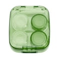 thumbnail image 1 of Unique Bargains 1 Set Contact Lens Case Rectangular Clear Lens Storage Case Blackish Green, 1 of 5