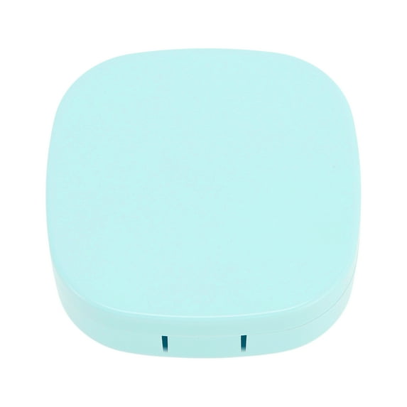 Unique Bargains 1 Set Contact Lens Case Simple Square Lens Storage Case Blue