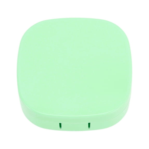 Unique Bargains 1 Set Contact Lens Case Simple Square Lens Storage Case Green