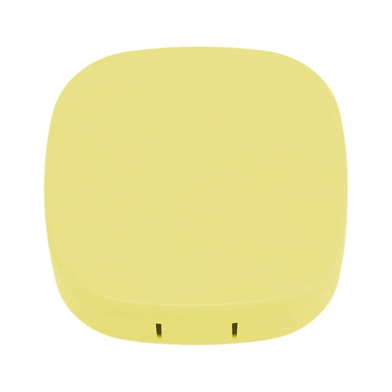 Unique Bargains 1 Set Contact Lens Case Simple Square Lens Storage Case Yellow