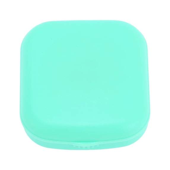 Unique Bargains 1 Set Contact Lens Case Solid Color Lens Storage Case Cyan