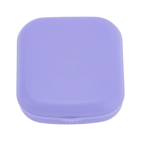 Unique Bargains 1 Set Contact Lens Case Solid Color Lens Storage Case Purple