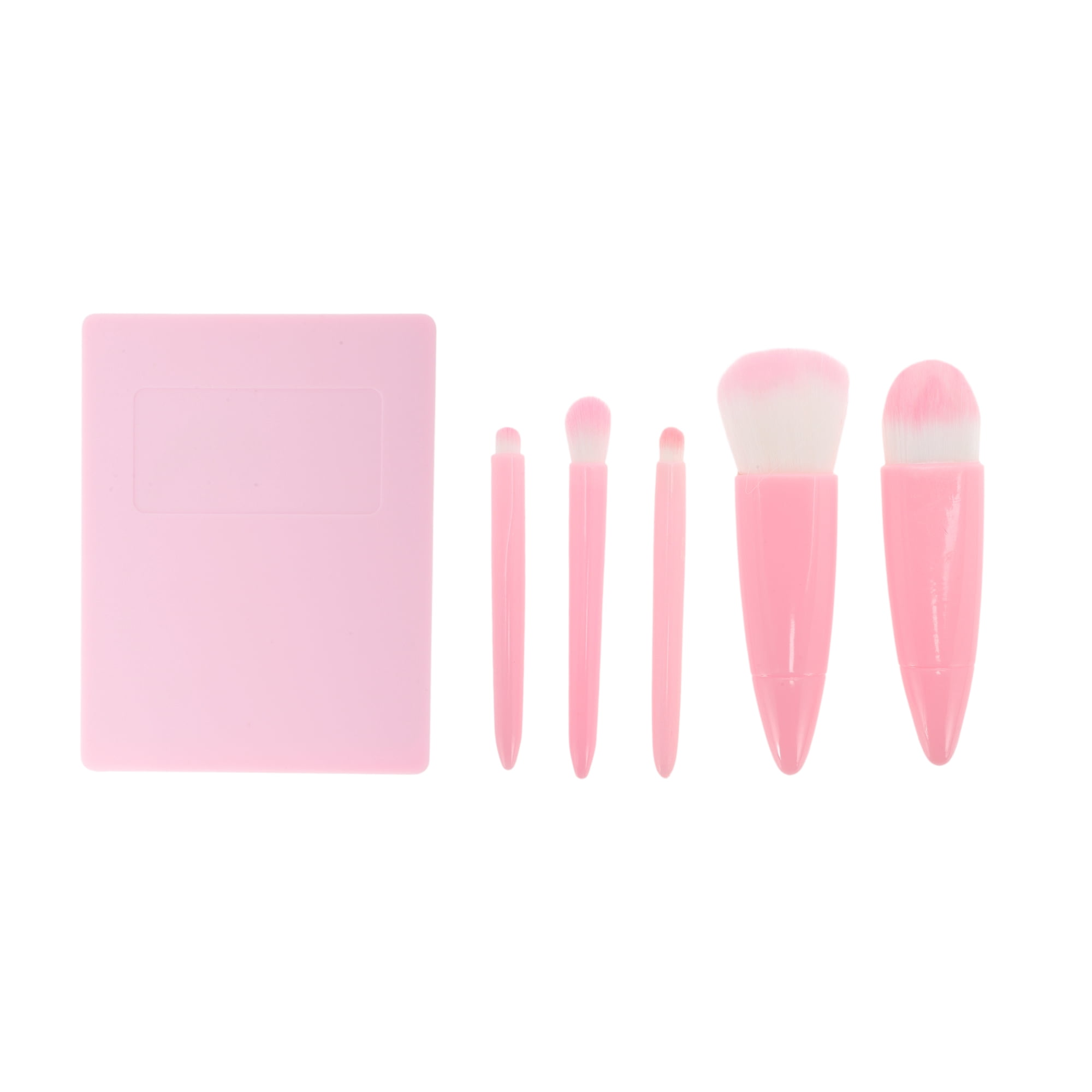 Unique Bargains 1 Set Convenient Makeup Brush Kit for Bathroom Pink