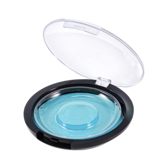 Unique Bargains 1 Set Convenient Round Eyelash Storage Case Blue Acrylic