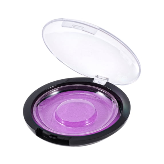 Unique Bargains 1 Set Convenient Round Eyelash Storage Case Purple Acrylic