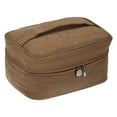 thumbnail image 1 of Unique Bargains 1 Set Cosmetic Bag Travel Makeup Bag Cosmetic Organizer Storage Bag for Women Brown 9.45"x6.10"x4.33", 1 of 6