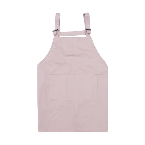 Unique Bargains Kitchen Apron with Headband Cotton Apron Pink 25.59"x25.2"