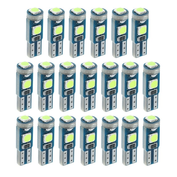 Unique Bargains 1 Set DC 12V T5 3030 3SMD Interior LED Bulbs Light Ice Blue for Auto Dashboard Dash Instrument Panel