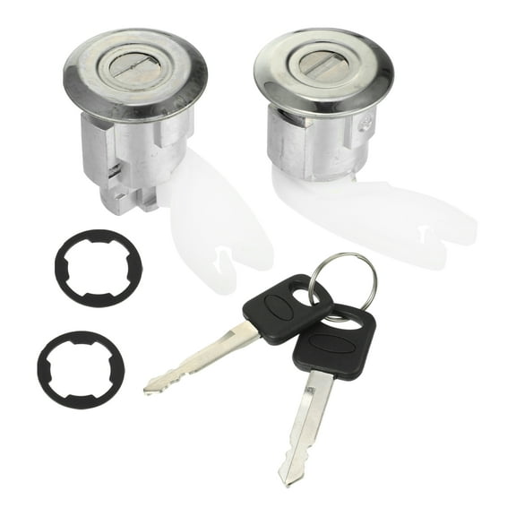 Unique Bargains 1 Set Door Lock Cylinders for Ford F150 F250 F350 1992-1995 Door Lock Cylinder with Key Set