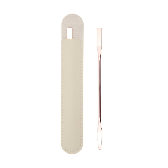 Unique Bargains 1 Set Double Head Foundation Spatula Rose Gold Tone