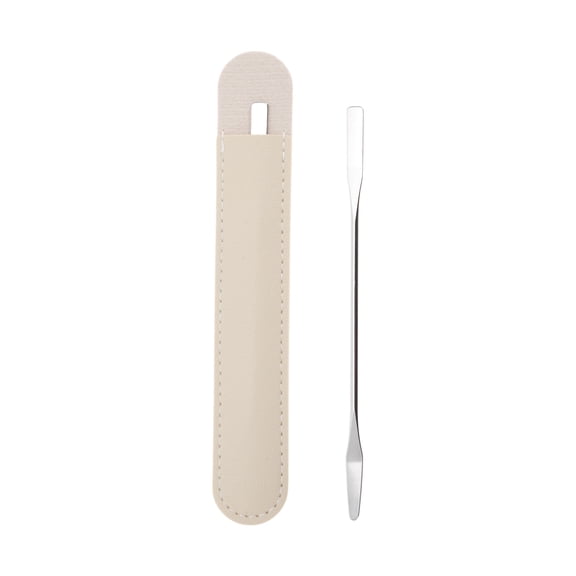 Unique Bargains 1 Set Double Head Foundation Spatula Silver Tone