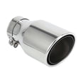 thumbnail image 1 of Unique Bargains 1 Set Double Wall Slant Exhaust Tip 2.5" Inlet 4.1" Outlet Silver Tone, 1 of 8