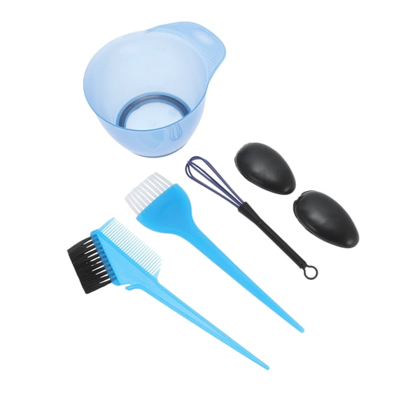 Unique Bargains 1 Set Durable Hair Dye Color Bowl Kit for Bathroom Vanities Blue Plastic