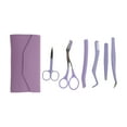 thumbnail image 1 of Unique Bargains 1 Set Durable Multifunctional Eyebrow Scissor Kit Purple, 1 of 7