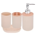 thumbnail image 1 of Unique Bargains 1 Set Durable Round Bathroom Kit for Bathroom Pink Plastic, 1 of 4