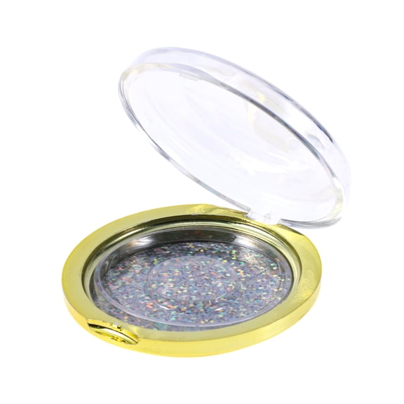 Unique Bargains 1 Set Durable Round Eyelash Storage Case Gold Tone Clear Acrylic