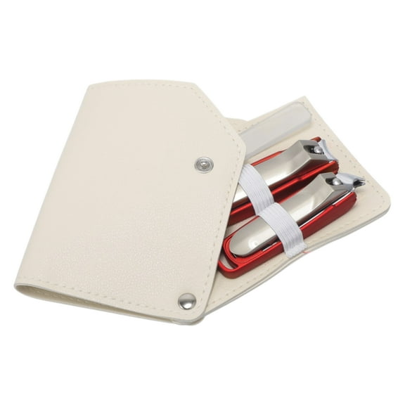 Unique Bargains 1 Set Durable Splash-Proof Nail Clippers Kit Toenail Clippers Red