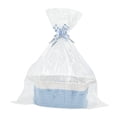 thumbnail image 1 of Unique Bargains 1 Set Empty Gift Decorative Basket Durable Woven Decorative Coiled Rope Basket 12"x8"x5" Blue White, 1 of 6