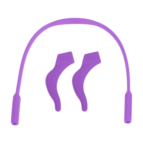 Unique Bargains 1 Set Eyeglass Temple Tips Ear Hook Lanyard Pattern Anti-slip Ear Hooks Purple