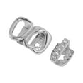 thumbnail image 1 of Unique Bargains 1 Set Fake Grills Hip Hop Combination Teeth Grillz Silver Tone, 1 of 6