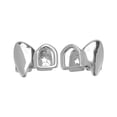 thumbnail image 1 of Unique Bargains 1 Set Fake Grills Hip Hop Left and Right Teeth Grillz Silver Tone, 1 of 6