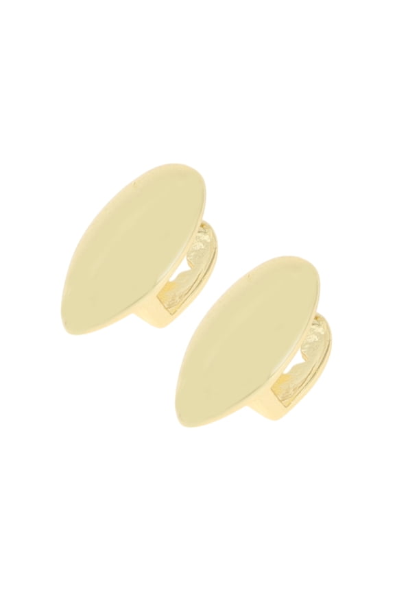 1 Set Fake Teeth Grills Fashion Double Fangs for Hip Hop Gift Gold Tone