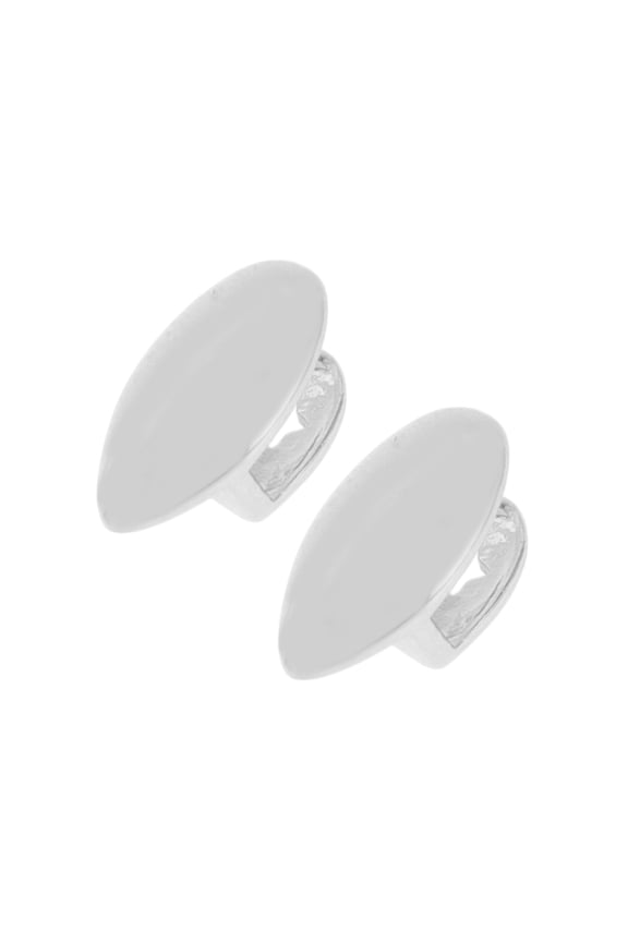 1 Set Fake Teeth Grills Fashion Double Fangs for Hip Hop Gift Silver Tone