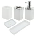 thumbnail image 1 of Unique Bargains 1 Set Fashion Soap Pump Dispenser Set for Bathroom for Laundry Rooms White, 1 of 6