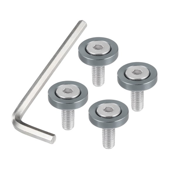 Unique Bargains 1 Set Finishing Countersunk Fender Bumper Washers Fastener Tool Kit for Motorcycle Titanium Tone