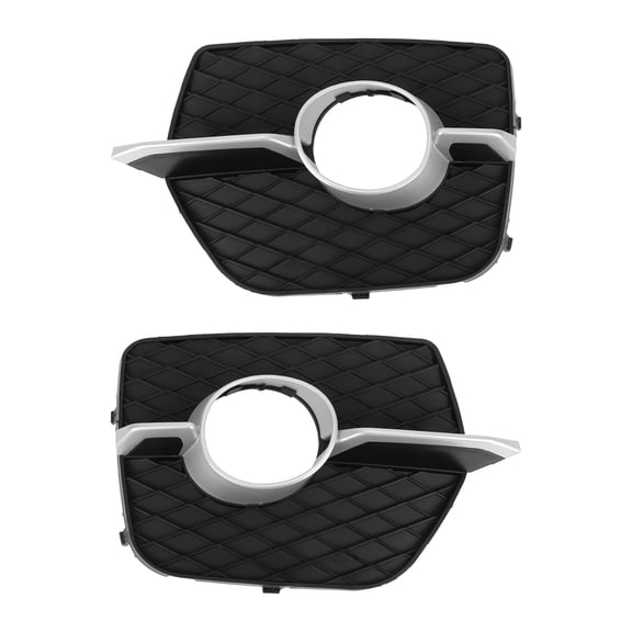 Unique Bargains 1 Set Fog Light Grill for BMW X6 2008-2014 ABS Black,Silver Tone Front Left,Front Right Front Lower Bumper Fog Light Cover Inserts