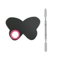 thumbnail image 1 of Unique Bargains 1 Set Foundation Spatula and Palette Set Butterfly Shape Makeup Artist Tools Black Pink, 1 of 5