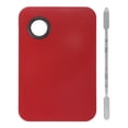 thumbnail image 1 of Unique Bargains 1 Set Foundation Spatula and Palette Set Rectangular Makeup Artist Tools Red, 1 of 5