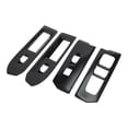 thumbnail image 1 of Unique Bargains 1 Set Front Rear Door Window Switch Panel Cover Trim for Toyota Tacoma 2024 Master Power Window Switch Cover Trim Carbon Fiber Pattern ABS Black, 1 of 6