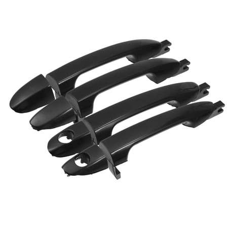 Unique Bargains 1 Set Front Rear Left Right Side Car Exterior Door Handle Fit for Kia Spectra 2004-2009 Black