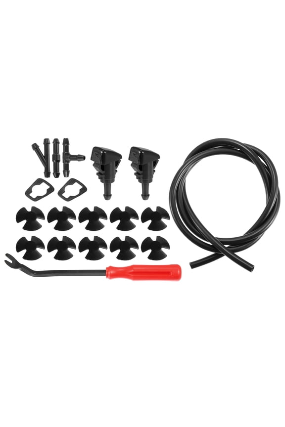 1 Set Front Windshield Washer Nozzle Kit Fit for Dodge for RAM for Dodge Charger with 1M Hose