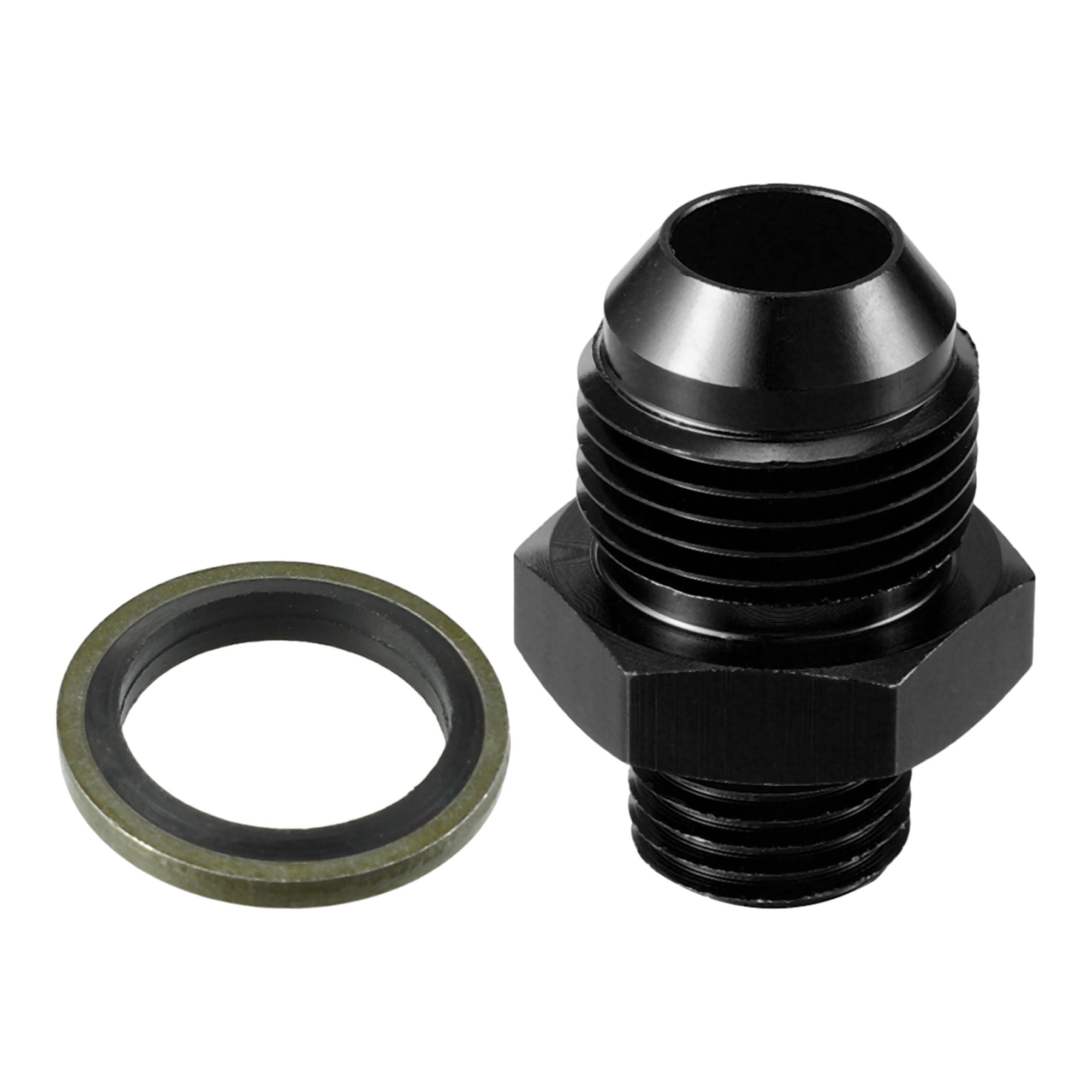 2Pcs 6AN AN6 Flare To 10AN AN10 ORB Male Fuel Rail O-Ring Fitting Adapter Black - Foto 11