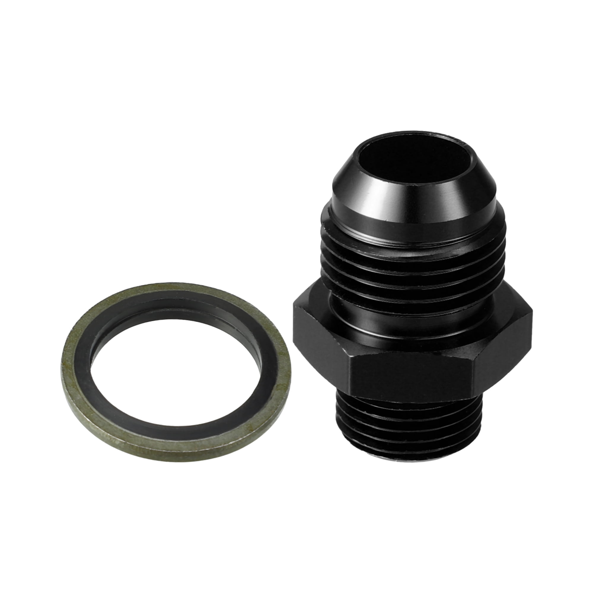 2Pcs 6AN AN6 Flare To 10AN AN10 ORB Male Fuel Rail O-Ring Fitting Adapter Black - Foto 10