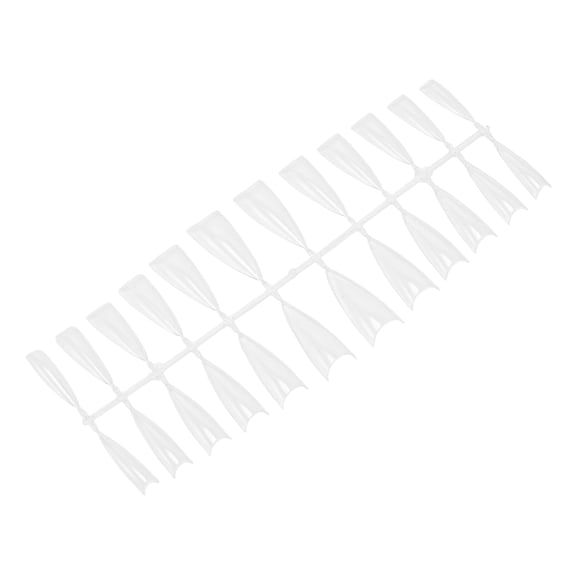 Unique Bargains 1 Set Gloss French Long Almond Nail Tips Clear