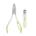thumbnail image 1 of Unique Bargains 1 Set Gradual Slanted Nail Clippers Set Toenail Clippers Green, 1 of 7