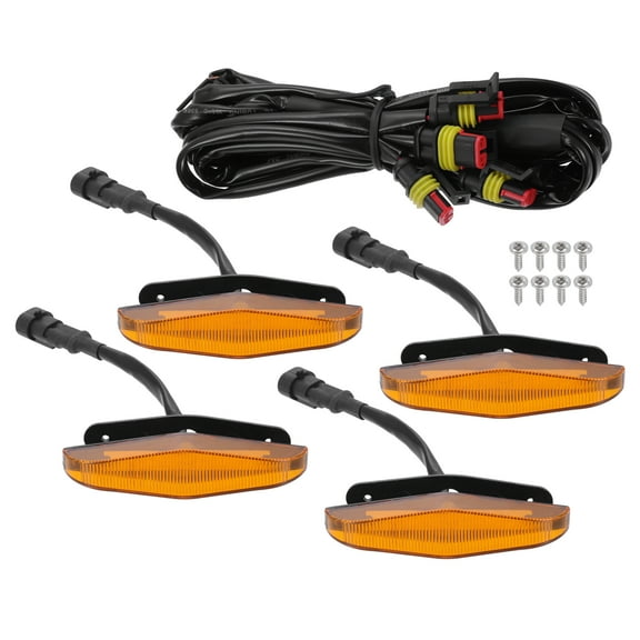 Unique Bargains 1 Set Grill LED Light Front Grille Lights Fit for Toyota 4Runner TRD Pro 2014-2023, Amber Light