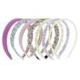 thumbnail image 1 of Unique Bargains 1 Set Hairband Flowers Hair Accessories for Women Purple, Beige, Dark Blue, 1 of 5