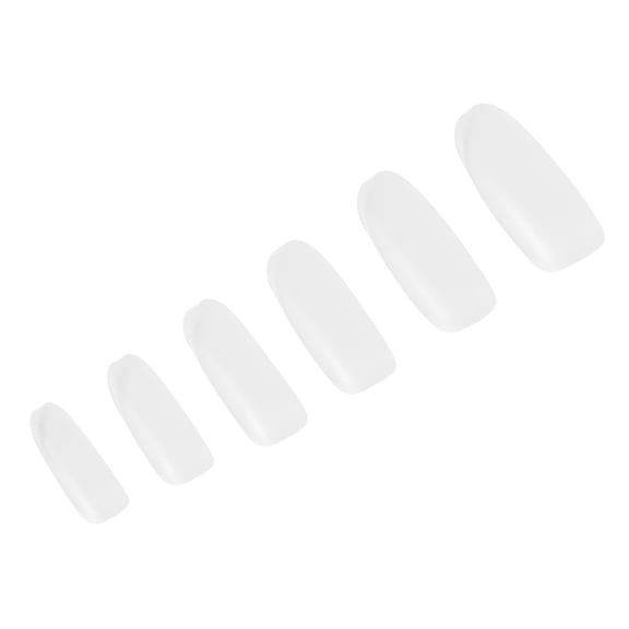 Unique Bargains 1 Set Half-frosted H133-10 Nail Tips Clear